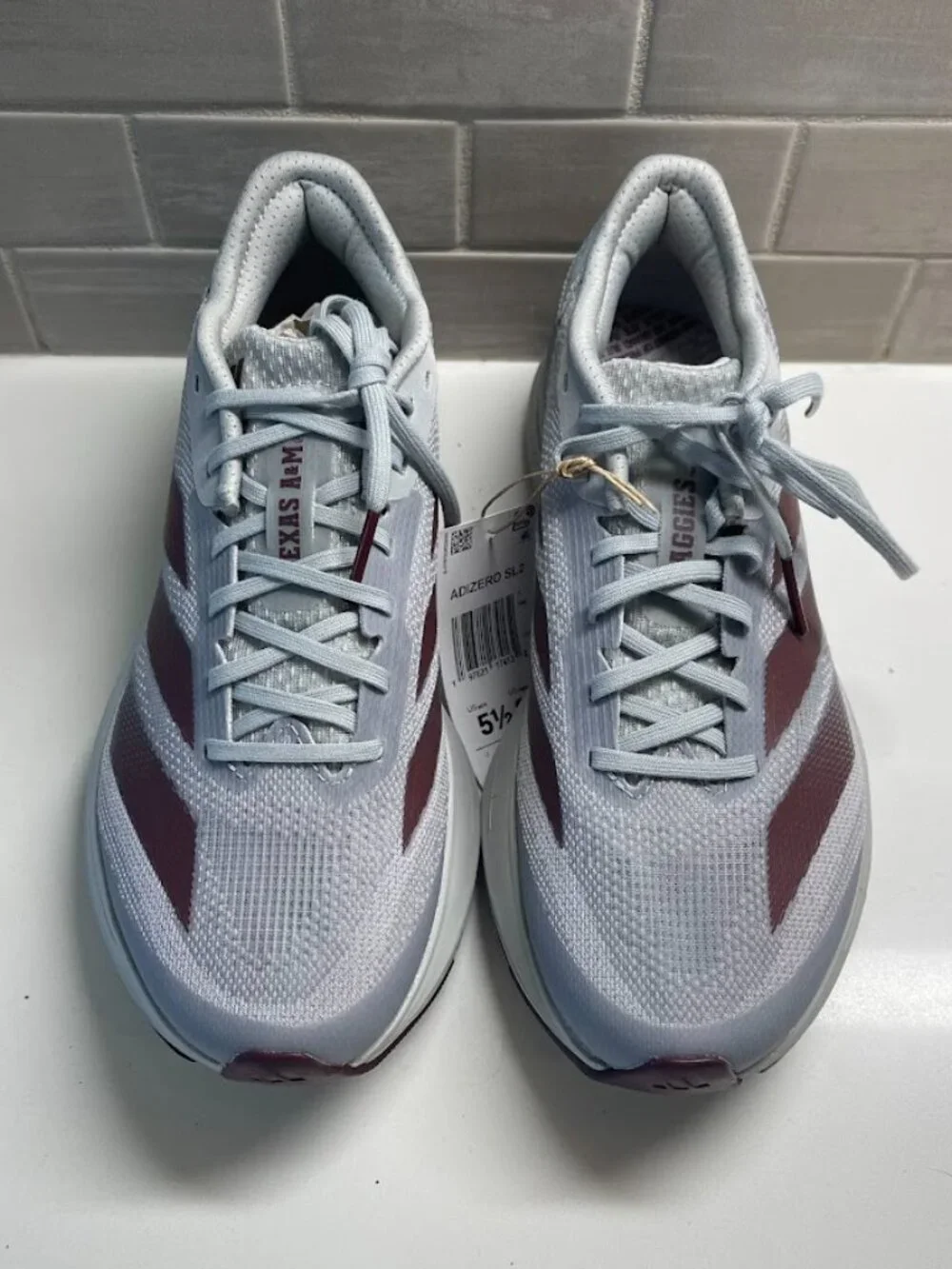 Adidas Gray Size M 5.5 W 6.5 Texas A&M Adizero SL2 Running Shoes
